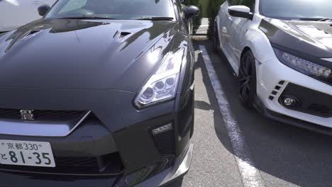 Arc-Shot-of-a-Parked-Black-Phoenix-Power-SPL-Nissan-GTR