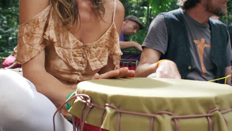 People-Drumming-for-the-Rituals-at-Celebrate-Life-Gathering-in-Australia