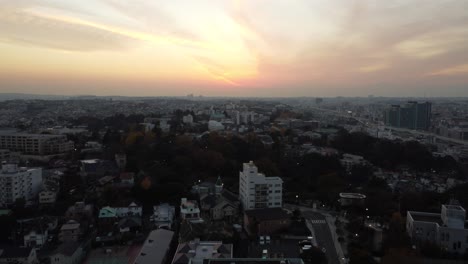 Skyline-Aerial-view-in-Motomachi,-Yokohama