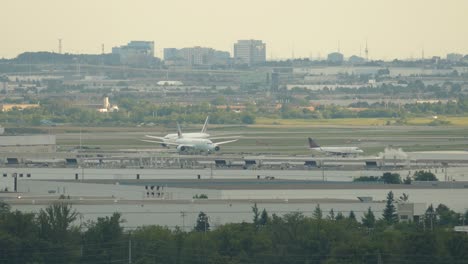 Time-lapse-shot-showing-traffic-at-Toronto-Airport