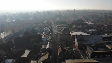 Flying-shot-up-the-Droitwich-Spa-town-centre-on-a-foggy-November-morning