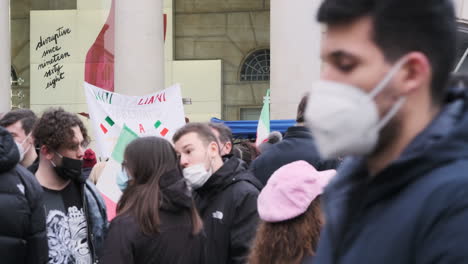 Anti-government-Protest-In-Milan,-Italy