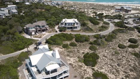 Aerial-tracking-out-distance-seafront-properties-Bald-Head-Island