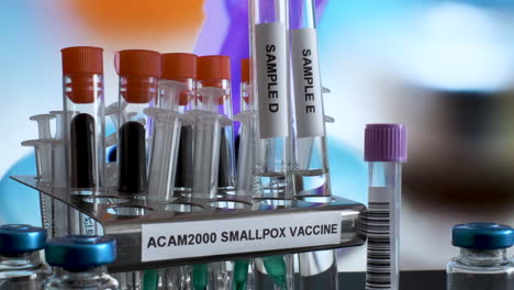 ACAM2000-Smallpox-Vaccine-Samples-Being-Removed-From-Test-Tube-Rack