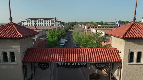 Maultiergasse-Im-Historischen-Viertel-Fort-Worth-Stockyards