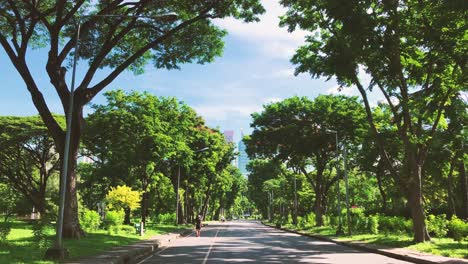 Camino-En-El-Parque-Público-Lumphini-En-El-Centro-De-Bangkok,-Tailandia