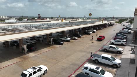 Aerial-shot-of-biggest-gas-station-in-the-world