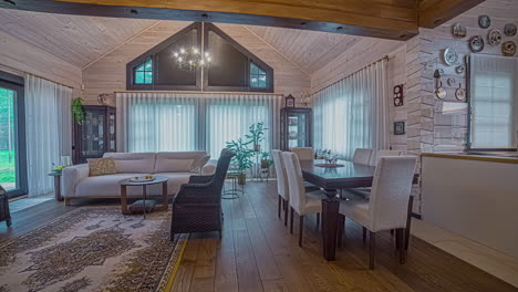 Luxury-cabin,-home-or-country-dacha-in-Tallinn,-Estonia---panoramic-wide-angle-view