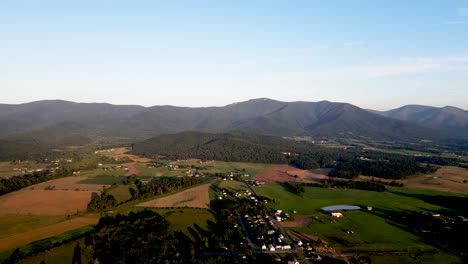 An-aerial-view-of-Shenandoah-valley,-a-geographic-and-cultural-region-of-Virginia,-stretching-across-the-Blue-Ridge