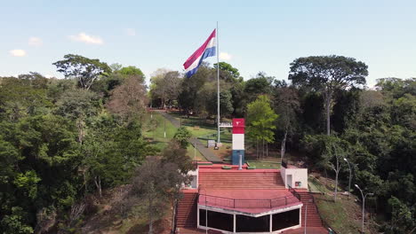 Revealing-Aerial-Shot-Of-The-Paraguay-Side-Of-The-Hito-Tres-Fronteras