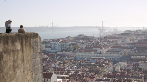 Vista-Panorámica-Del-Paisaje-Urbano-Del-Centro-De-Lisboa-Desde-El-Castillo-De-San-Jorge.