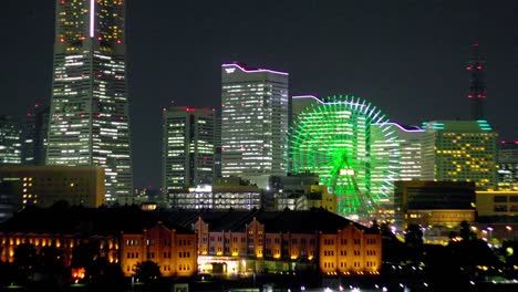Skyline-Von-Yokohama-Bei-Nacht