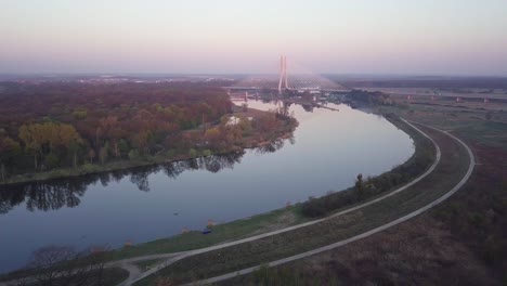 Aerial-view-of-a-bridge-in-lower-silesia,-Poland