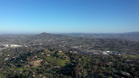 Aerial-of-San-Diego-County,-La-Mesa-and-El-Cajon,-taken-from-Mt