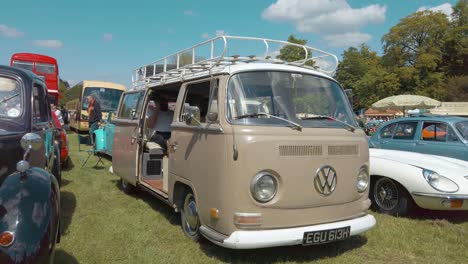 Old-school-Volkswagen-camper-van-at-transport-festival