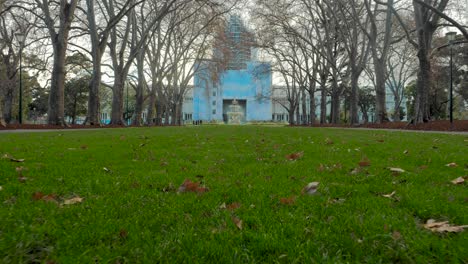 Royal-exhibition-building-under-construction-in-melbourne,-Australia-melbourne-carlton-gardens