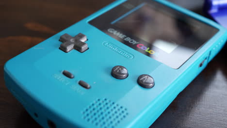 A-classic-vintage-retro-Nintendo-Gameboy-Color-and-Advance-SP-videogame-handheld-device