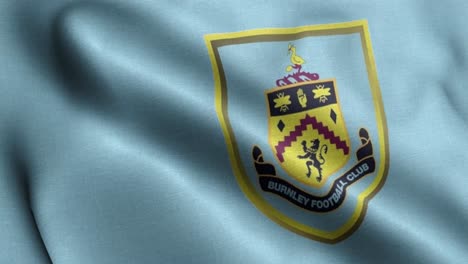 4k-animated-closeup-loop-of-a-waving-flag-of-the-Premier-League-football-soccer-Burnley-team-in-the-UK