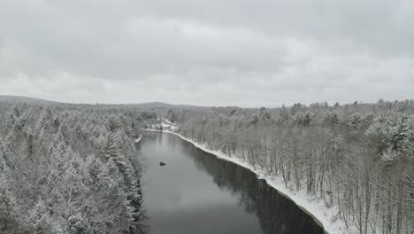 Overfly-Piscataquis-river-in-winter