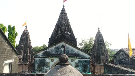 Alter-Indischer-Tempel,-Wahrzeichen-Der-Indischen-Architektur,-Traditioneller-Religiöser-Hindu-Tempel,-Vintage-Stil,-Mumbai,-Bangalore,-Ahmedabad,-14