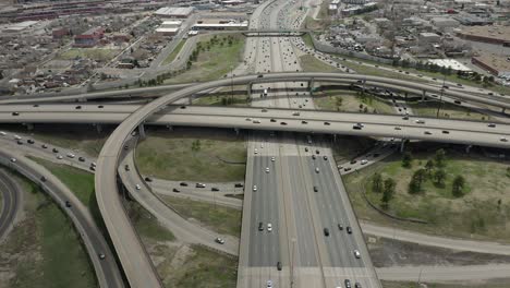 Aerial-panning-view-of-Highway-Traffic-Loop