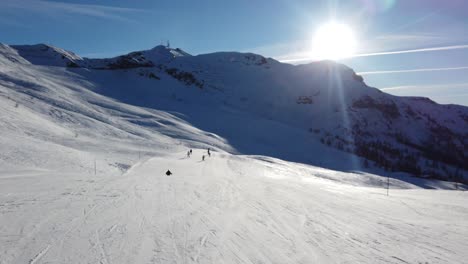 Skiaufnahmen-In-Den-Alpen