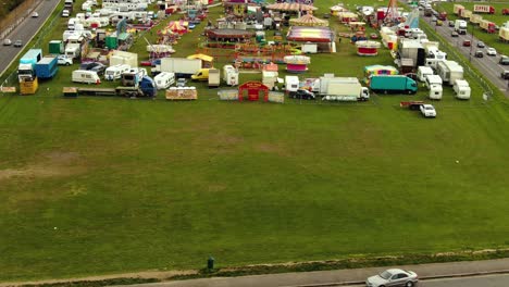 Drone-shot-of-beautiful-amusement-park-in-London