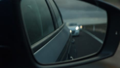 Sunset-through-mirror-car