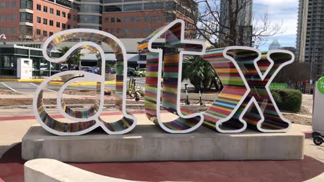 The-ATX-sign-at-the-corner-of-Lamar-Blvd,-and-5th-Street-near-Austin's-downtown-area