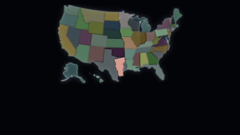 Vermont-Está-Resaltado---Estados-Unidos---Mapa-De-Estados-Unidos