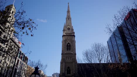 Scots'-Church-timelapse-in-Melbourne-July,-2019