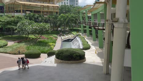 Illustrative-editorial-view-of-the-landscaping-design-in-place-at-the-atrium-and-promenades-of-the-Ayala-Mall-in-Cebu-City,-Philippines