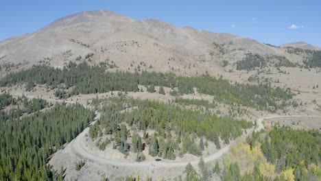 Drone-flying-through-mountains-in-Colorado