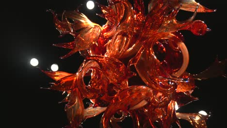 Beautiful-glass-art-made-by-world-famous-artist-Dale-Chihuly-at-the-Chihuly-Garden-and-Glass-Museum-in-Seattle,-Washington