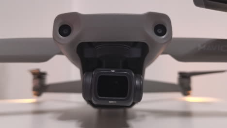 Close-up-static-video-of-a-drone-video-gimbal-calibrating-itself-4K