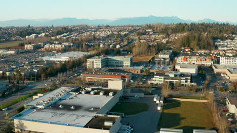 Luftaufnahme-über-Langley,-Einem-Vorort-Von-Vancouver,-Britisch-Kolumbien