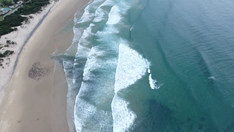 Cinematic-aerial-flying-along-coast-of-East-London-South-Africa