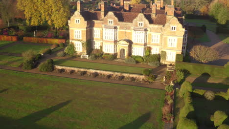 Aerial-view-of-Godinton-House-and-gardens,-Ashford,-Kent,-UK