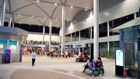 View-of-Phnom-Penh-airport-waiting-hall,-Cambodia