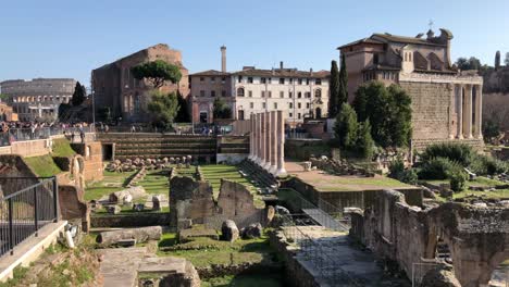 Blick-Auf-Die-Altstadt-Von-Roma,-Italien