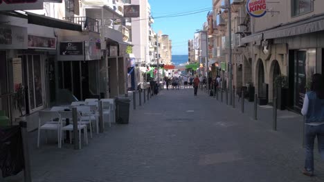 Eye-level-view-of-Triq-il-Wilga-street-in-Malta-circa-March-2019