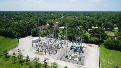 Industrial-Electrical-Substation-Aerial-Fly-Over