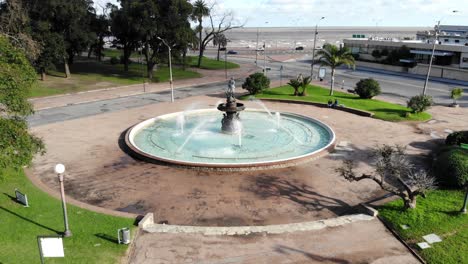 Drone-Aerial-Footage-Fountain-Parque-Rodo-Montevideo-Uruguay