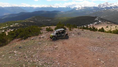 Aerial-View-of-Mountains-and-UTV