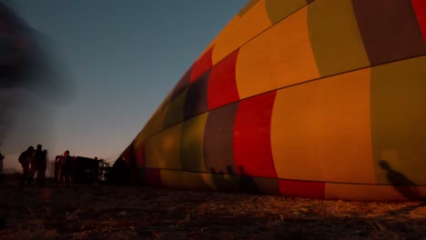 Time-lapse-of-a-hotair-balloon-inflating