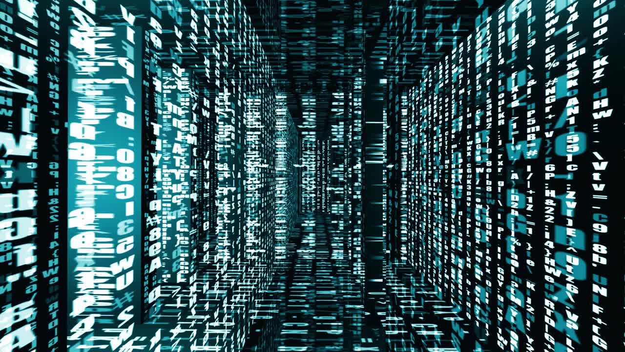 Free stock video - Data storm 0555: traveling through a digital ...