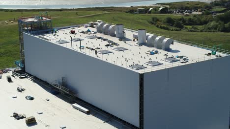 Aerial-view-of-ducting-on-the-rooftop-of-K3-Kemsley-power-station-in-Kent-during-construction