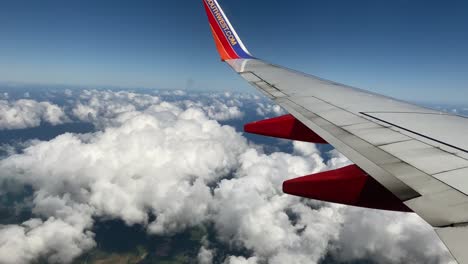 Southwest-airlines-logo-on-tip-of-wing,-view-from-passenger-window
