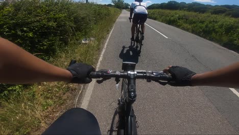 POV-Following-Cyclist-Riding-Along-Breakspear-Road-North
