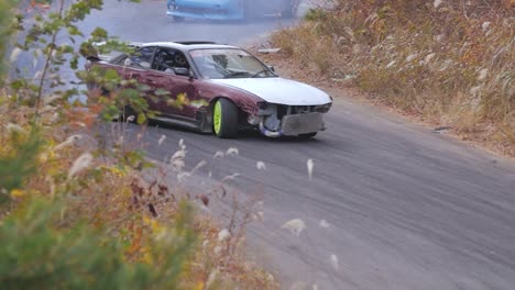 Beat-Up-Damaged-Nissan-Silvia-Drifting-in-Slow-Motion-in-Fukushima